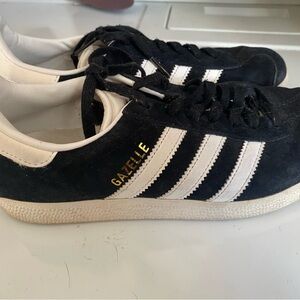 Adidas Gazelle Black with White Stripes